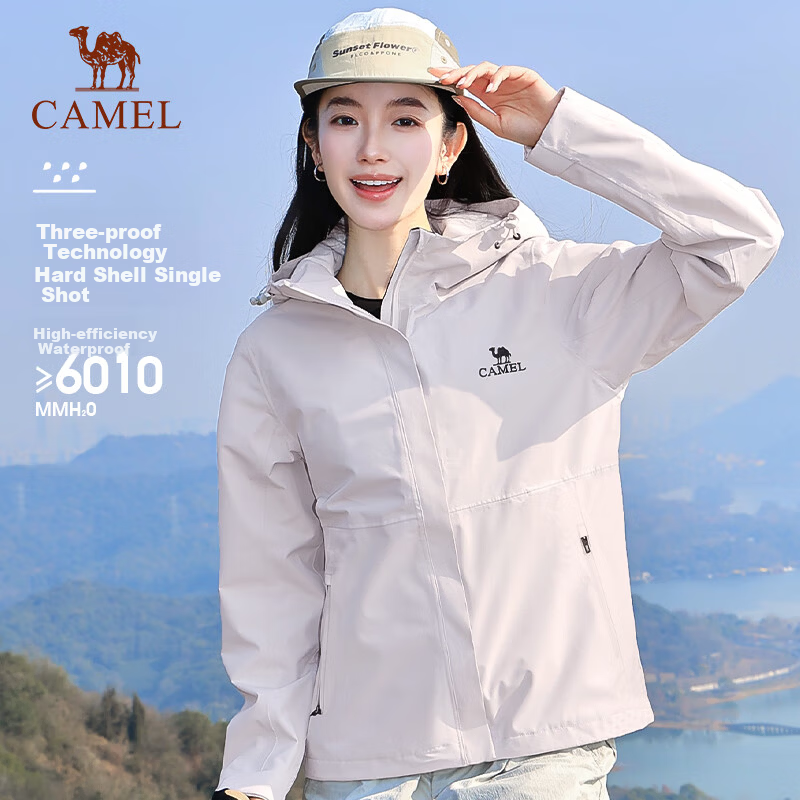 CAMEL Zeus Single-Layer Outdoor Mountaineering Jacket Windproof Waterproof Sports Coat Fashionable Couple's Windbreaker