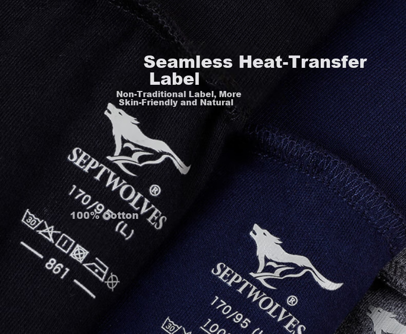 Seven Wolves 100% Cotton High Neck Autumn Winter Men's Thermal Shirt Windproof Neck Protection Pure Cotton Base Layer 14