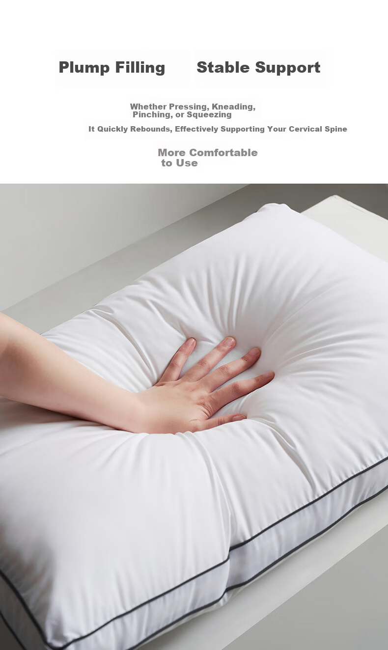 Luolai Home Textiles Hotel Antibacterial Mite-Resistant Soft Pillow Low Pillow Pair White 46*72cm 6