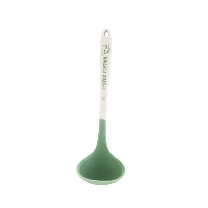 ASD Silicone Soup Ladle Large Food Grade Non-Stick Pot Frying Pan Flat Bottom Pot Hot Pot Spoon High Temperature Resistant Kitchen Utensil T