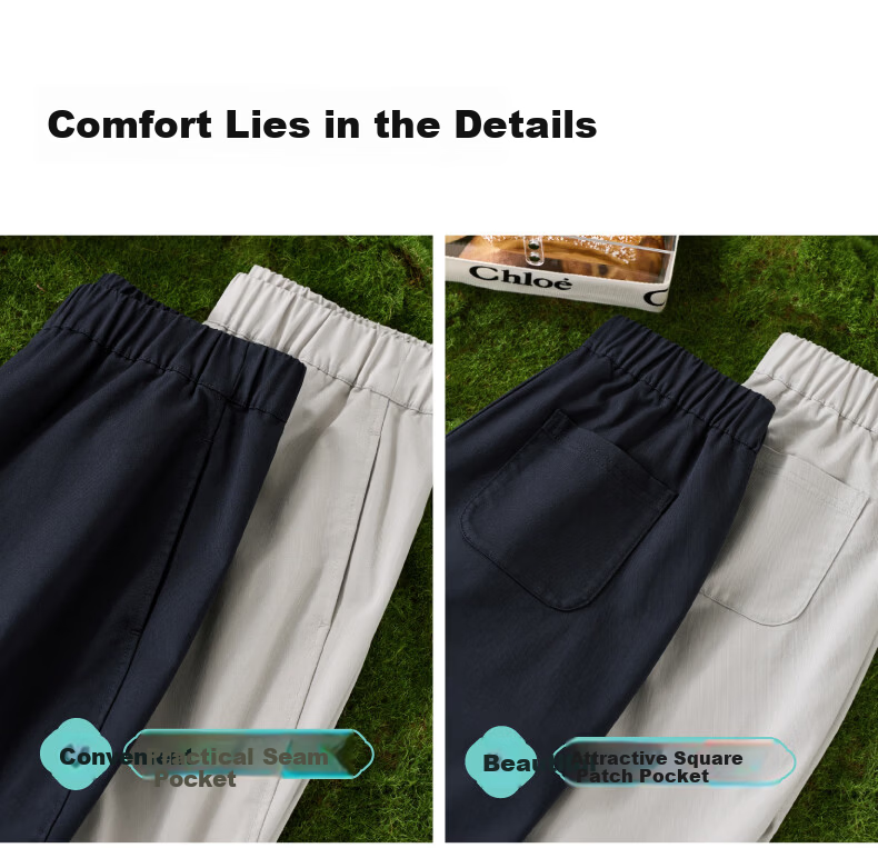 ESE-Y Laisai Cotton Lyocell Scythe Pants Women 26 Spring New Slim Fit Cropped Harem Straight Casual Pants Dark Blue 31 15