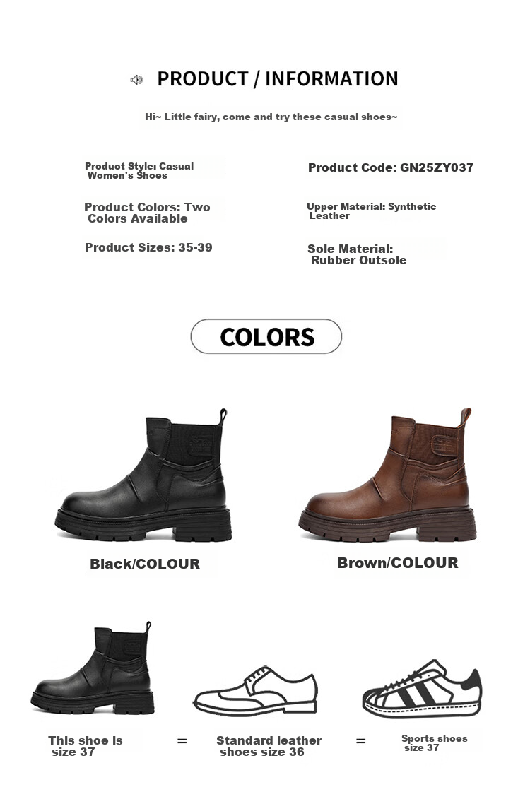 Bull Family [Zhang Ruoyun Same Style] Martin Boots Men 2026 Autumn Winter New Casual Leather Boots Couple Versatile Chelsea Boots 28