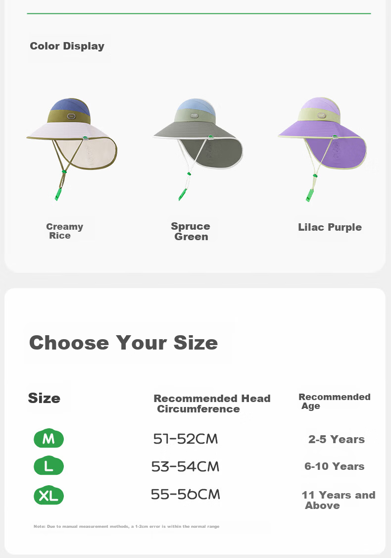 Kocotree KK Tree Kids Sun Protection Hat UV Protection Genuine Yarn Breathable Wide Brim Summer Sun Hat for Boys and Girls 28