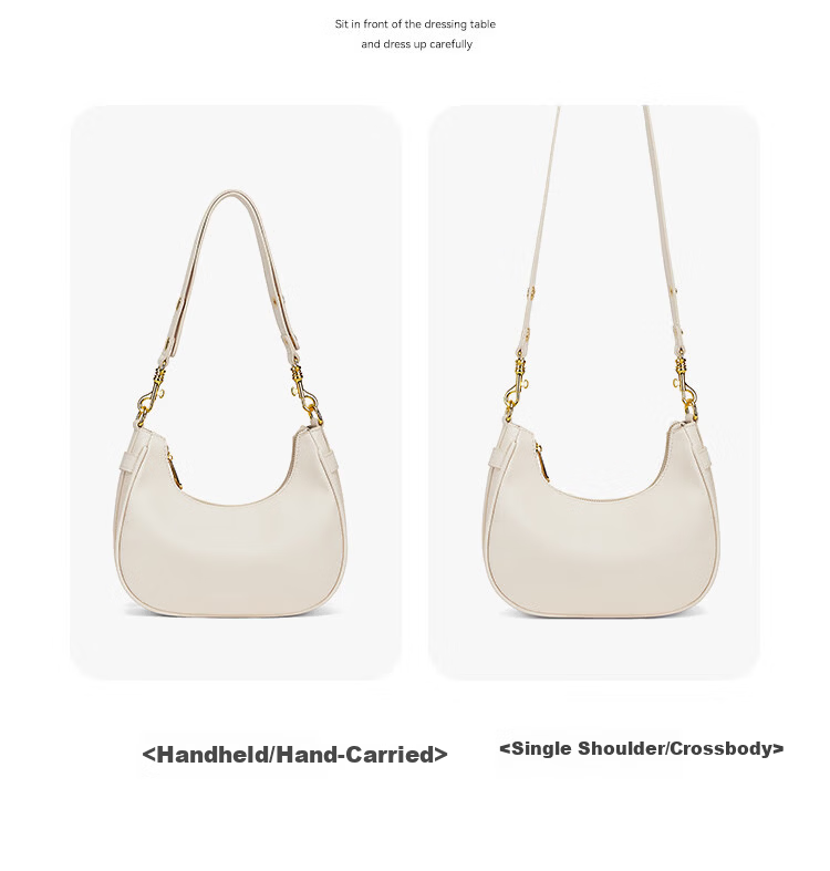 St&Sat Women's Bag 2026 New Fashion Versatile Crescent Shoulder Bag Underarm Handbag Birthday Gift 7