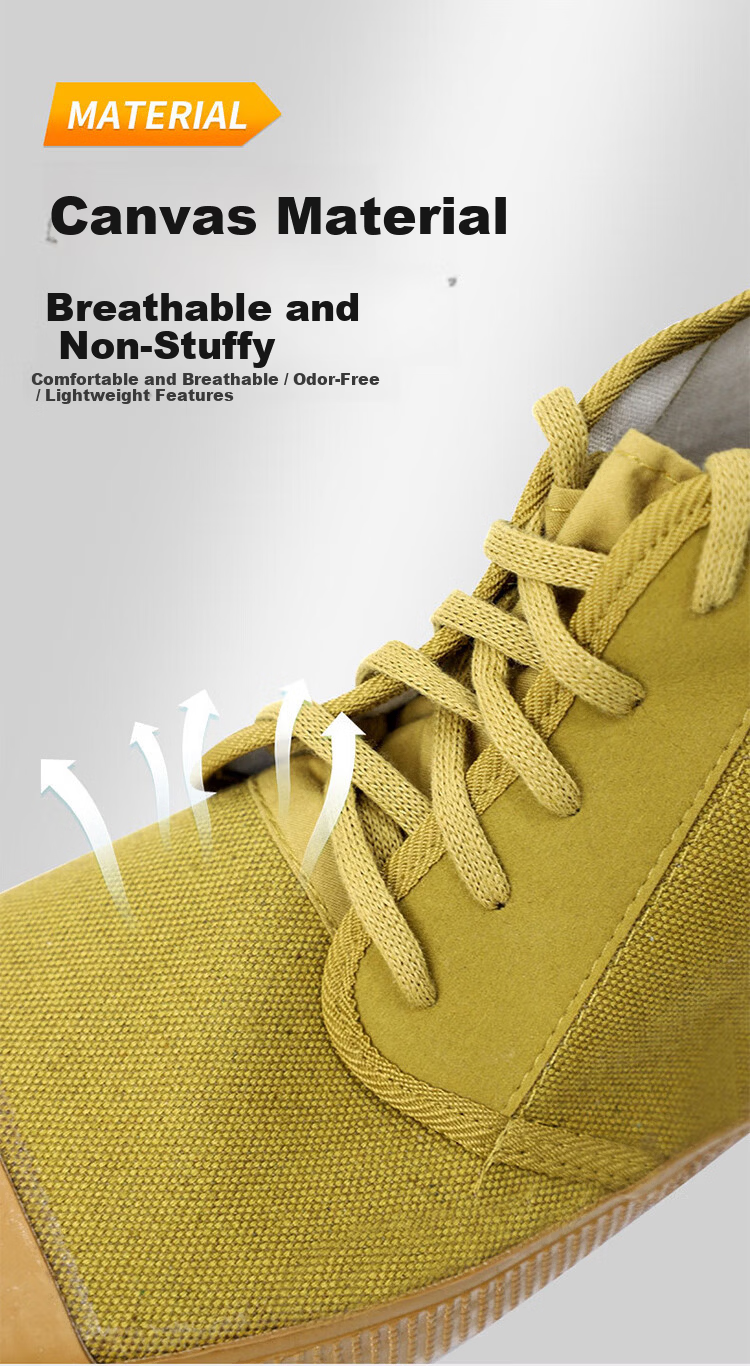 Shengan High-Top Insulated Shoes, 5KV Factory Workshop Equipment Maintenance Work Shoes, Canvas Power Engineering Breathable Non-Slip Wear-Resistant Soft-Soled Liberation Shoes, Size 43 6