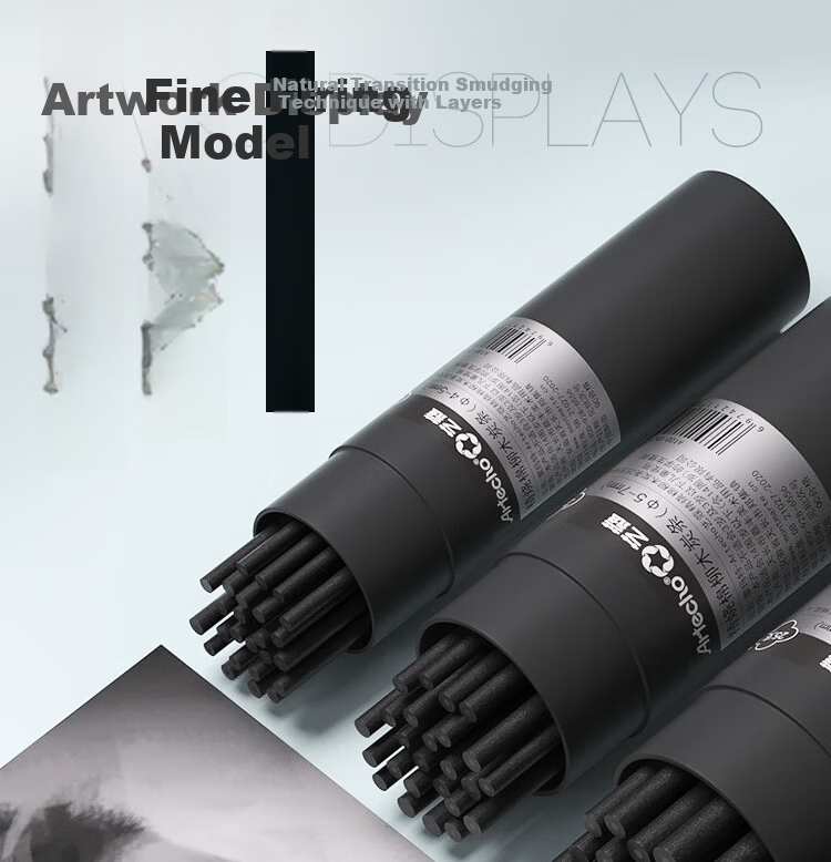 Mont Marte Artco Charcoal Pencil Set 25pcs 4-5mm Drawing Charcoal Sticks Sketching Art Supplies 12