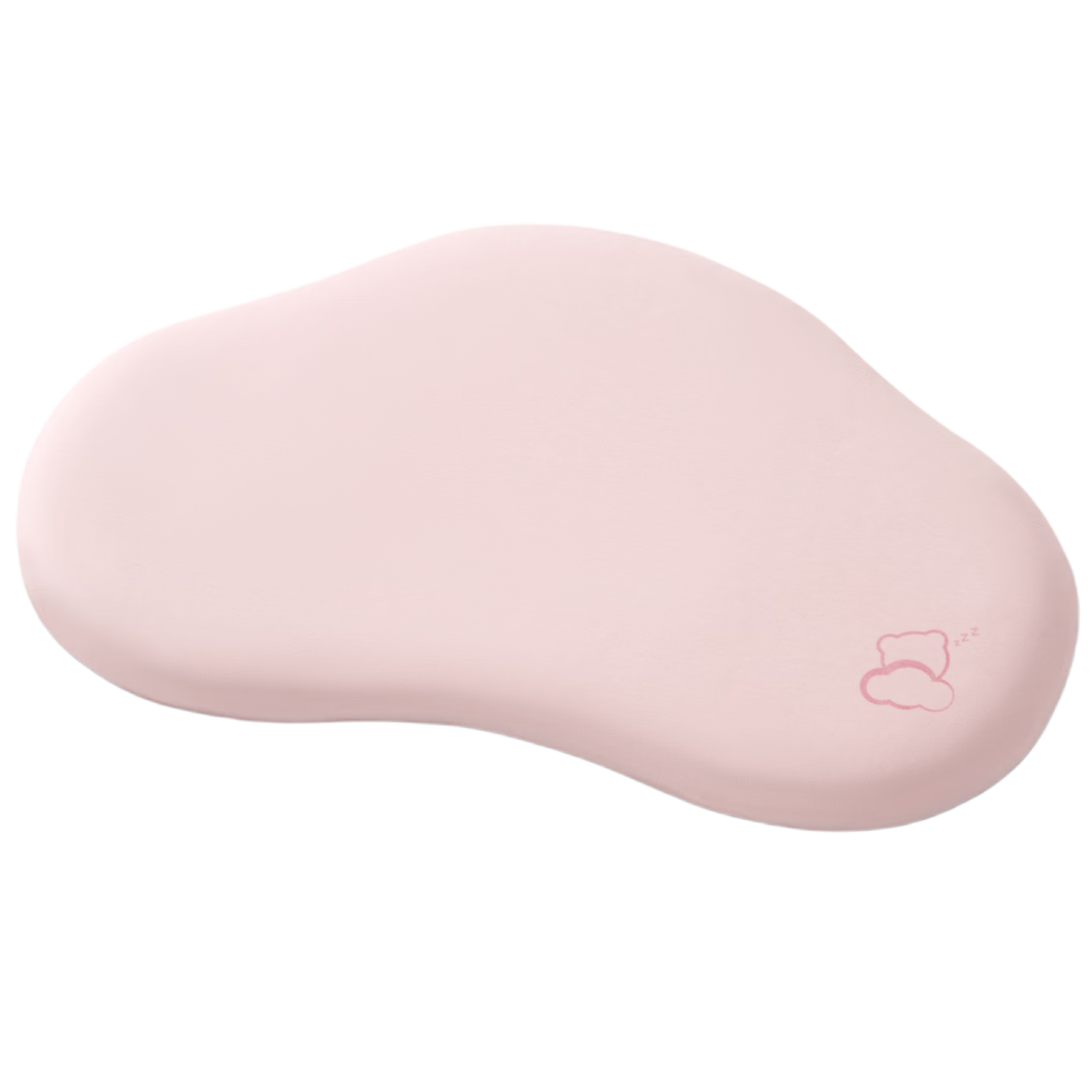 Betis Baby Pillow for 6+ Months Children, Zoned Neck Support Silicone Pillow for 1-3 Years, Soft Mist Pink