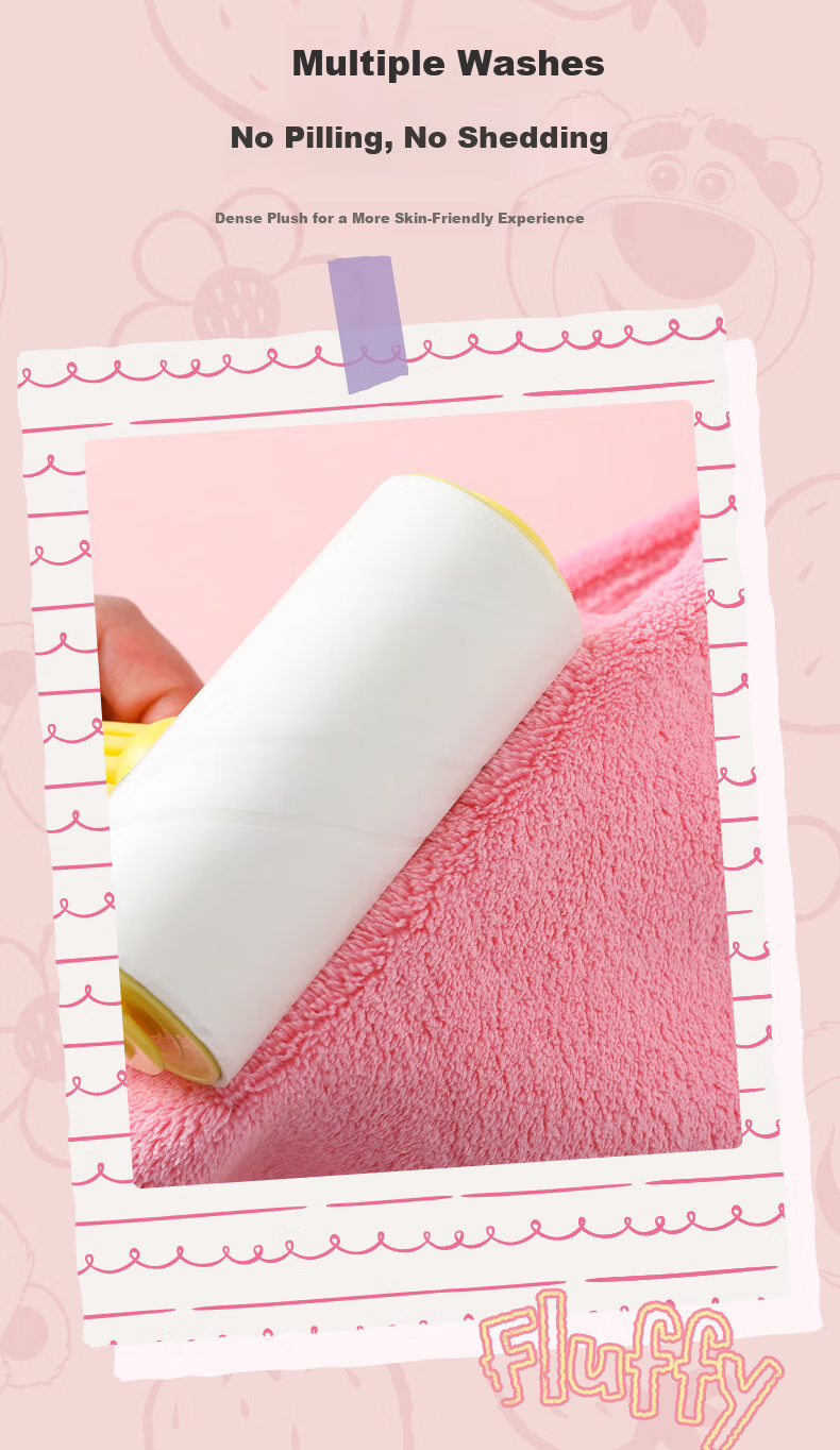 Disney Kids Girls Absorbent Cute Cartoon Coral Fleece Bath Towel 6-12 Years Thick Skin-Friendly Wrap Sports 6