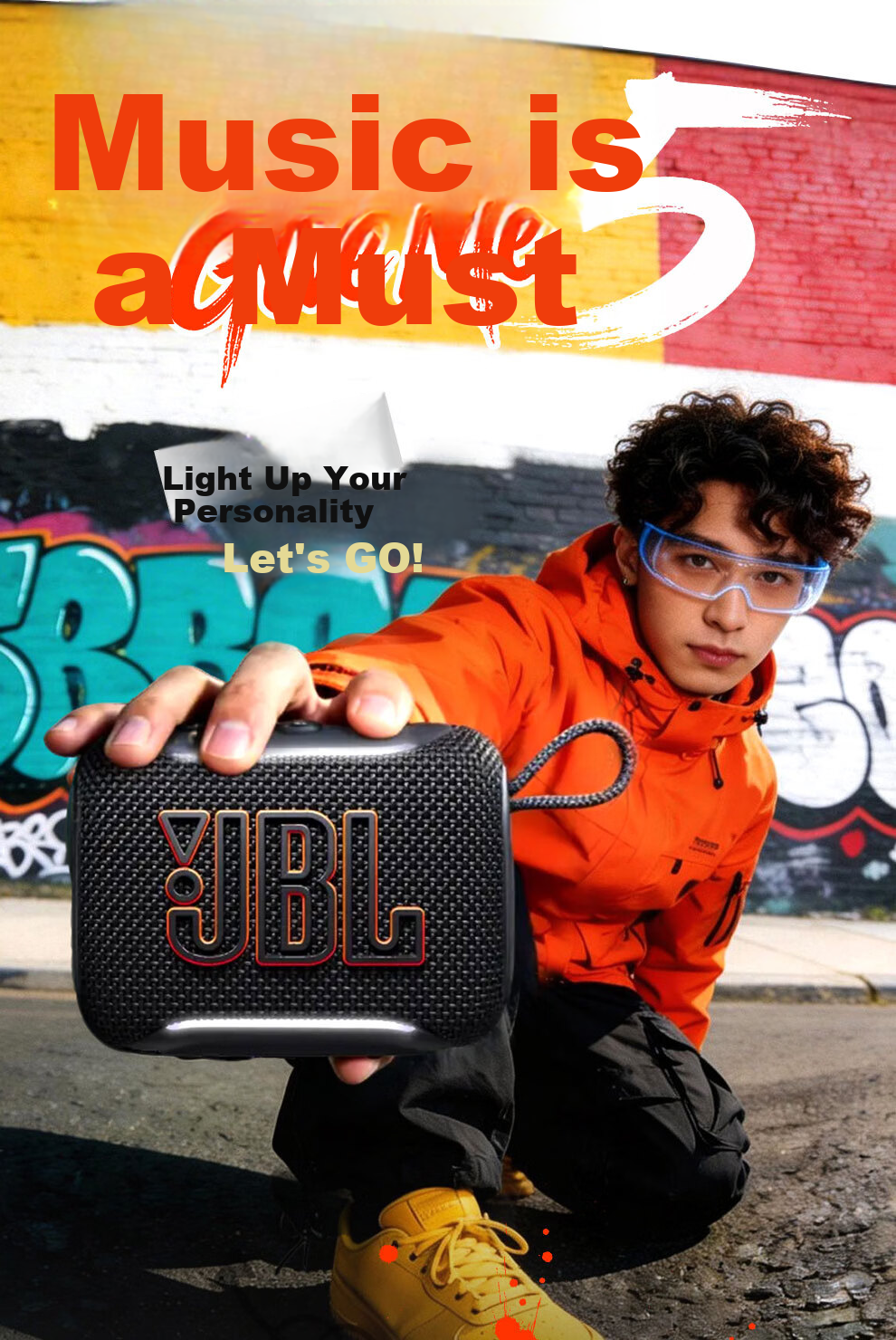 JBL GO5 Music Brick 5th Gen Bluetooth Speaker Outdoor Portable Speaker Ambient Light Speaker GO4 Upgrade Small Gift Speaker Cloisonné 2