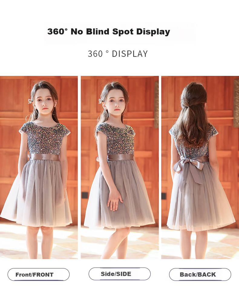 Yinuofang Children's Children's Day Performance Princess Dress Host Dress Girls Summer Dress Primary School Dance Choir Costume 2