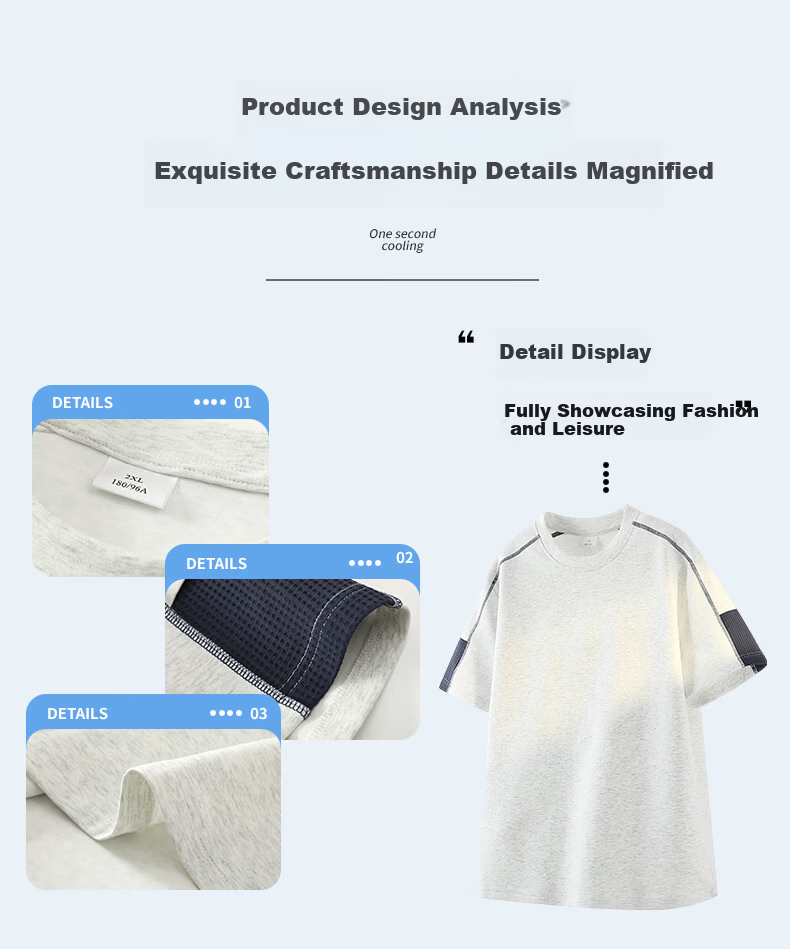 Wassup Sohot Men's Summer Sports Set Solid Color Crew Neck Short Sleeve T-Shirt Loose Fit Sports Pants Two-Piece Set Black XL 7