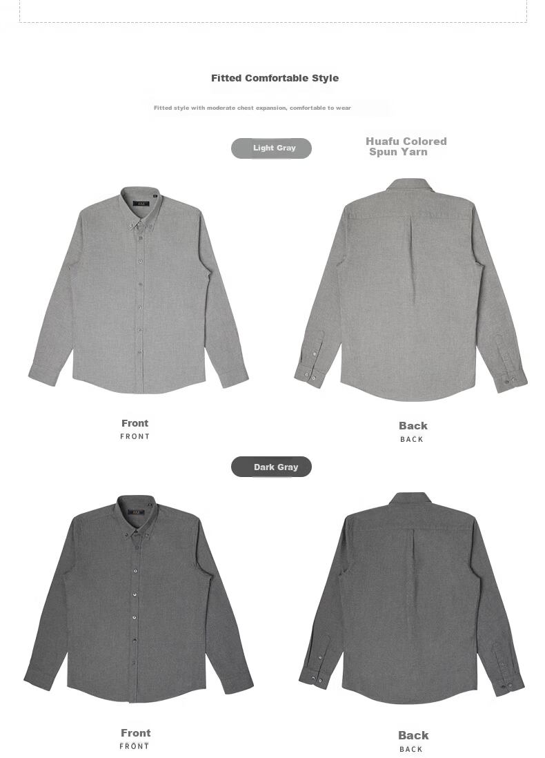 BLACKMONDAY Premium Cotton Yarn-Dyed Long Sleeve Shirt Men Autumn Winter 100% Cotton Business Casual Dress Shirt 14