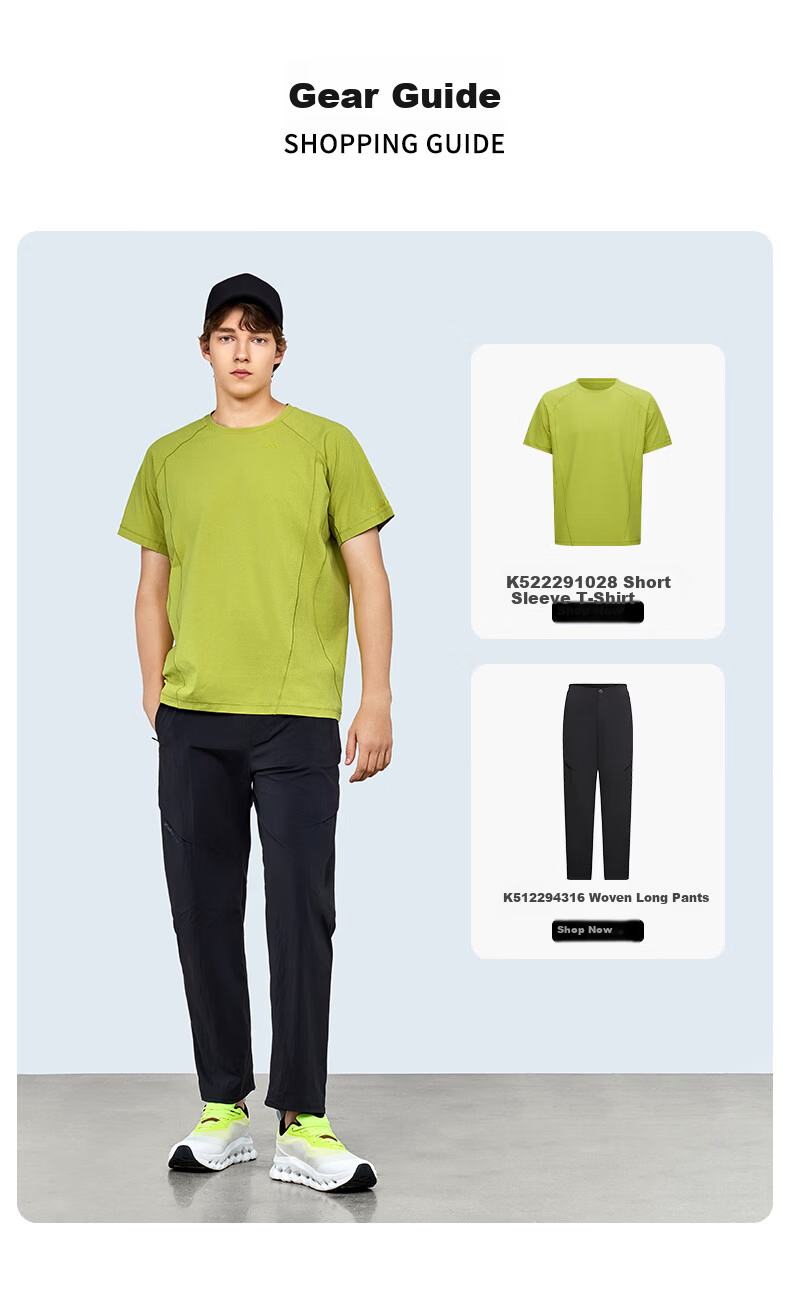 Kolumb Outdoor T-Shirt Couple Summer Breathable Polyester Cotton Blend Crew Neck Short Sleeve Sports Quick-Dry T-Shirt Qingguo Yellow XL 19
