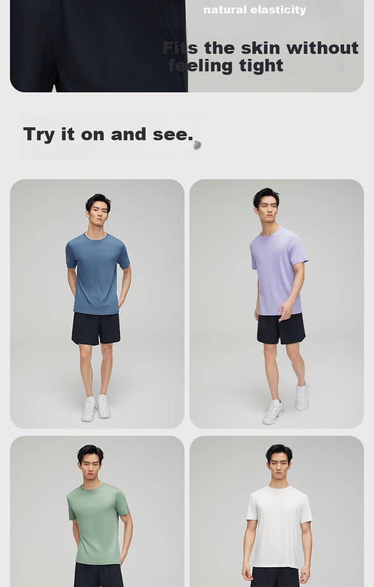 HLA Home 【Zui Huxi-Pro8】 Short Sleeve T-Shirt Unisex Zero Carbon Tencel Antibacterial Mite-Resistant Couple Basic Base Layer Shirt 20