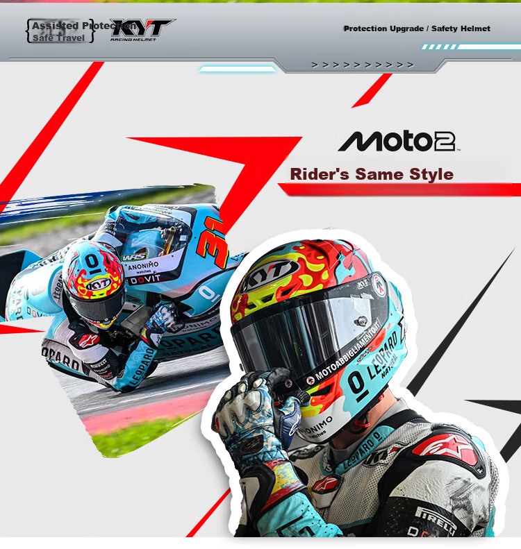 KYT Official Genuine Imported Motorcycle Helmet Unisex Four Seasons Full Face Windproof and Anti-fall TE-02 Bright White XXL 2
