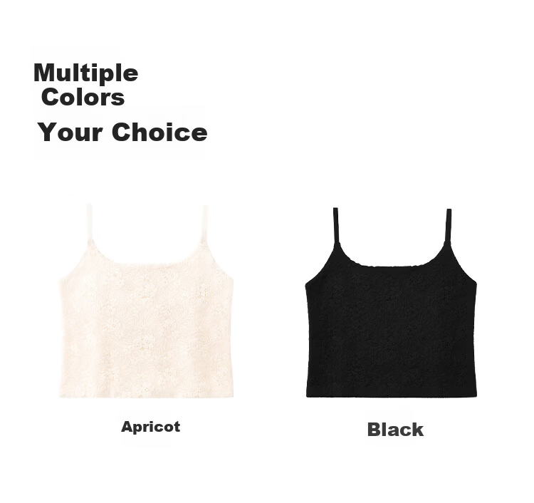 Urban Beauty [No Bra Needed] Lace Camisole Vest for Women Summer with Chest Pad, Stylish Outerwear, Sexy Pure Desire Back Design 9