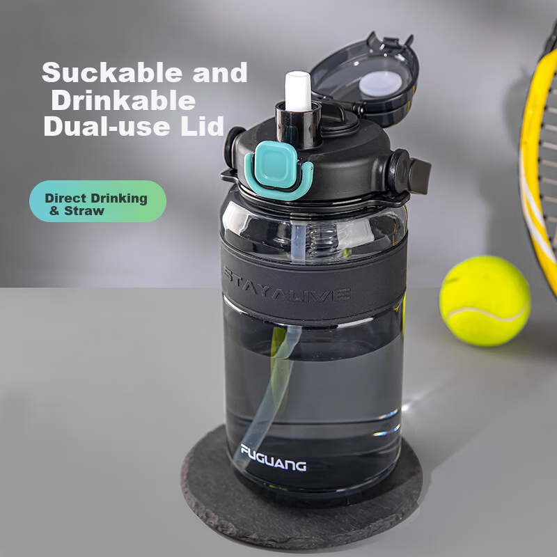 Fuguang Large Capacity Plastic Tritan Water Bottle for Men Students Summer Fitness Sports Cup