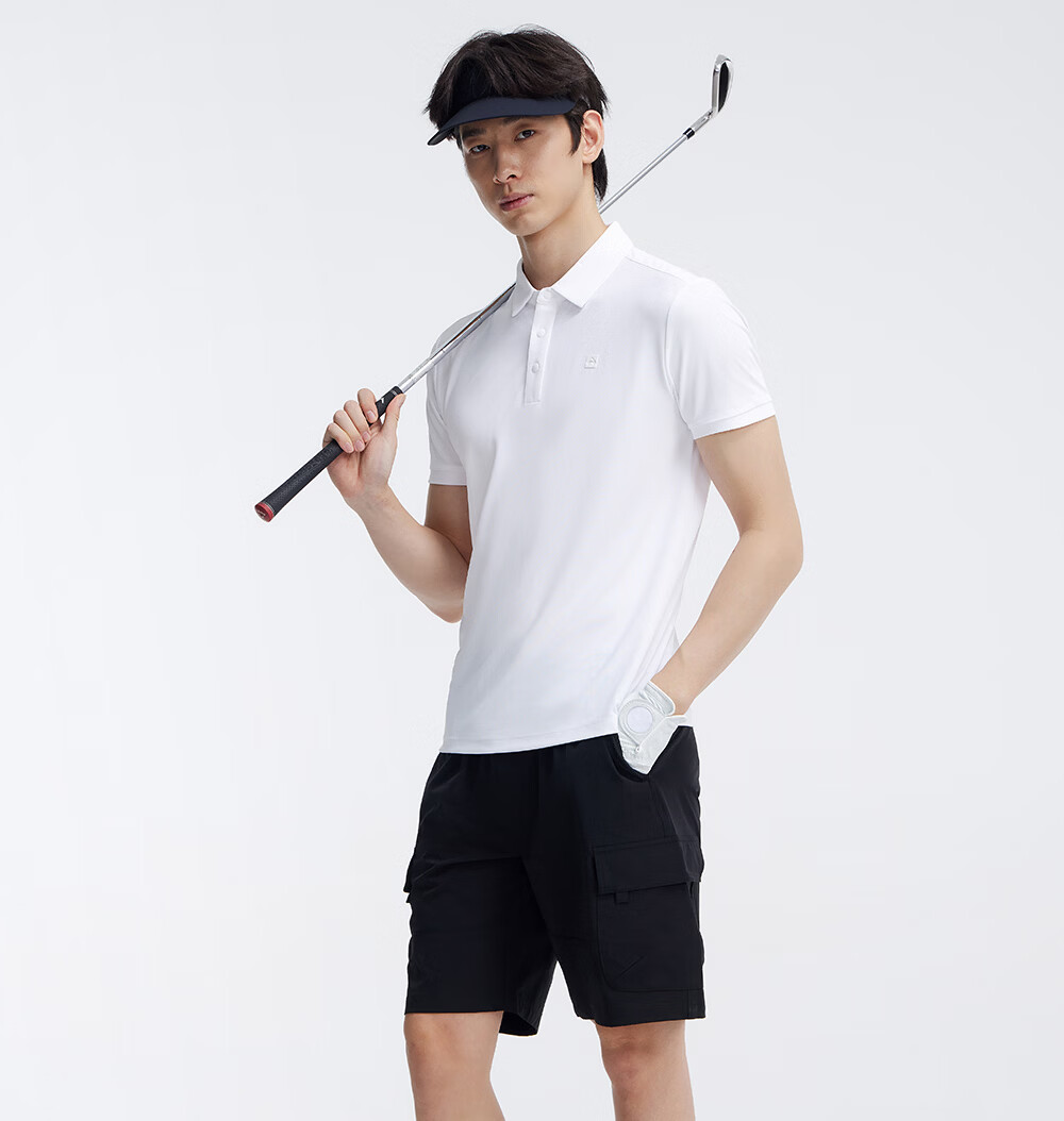 Toread Men's Summer Short Sleeve Polo Shirt Business Casual Antibacterial Quick-Dry Solid Color Shoulder Cooling Tee 21