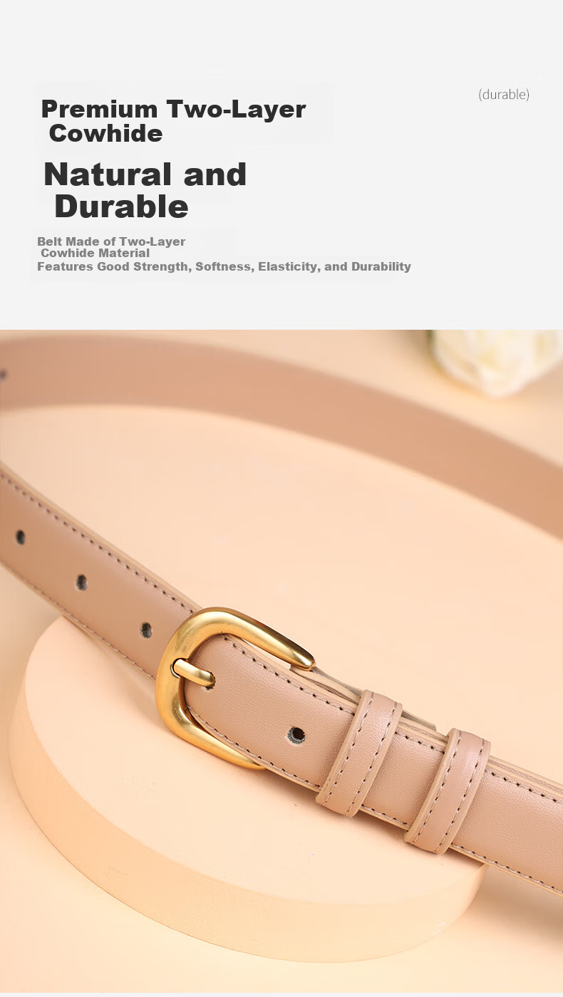 Hongdou Women's Leather Belt 2026 New Luxury Pin Buckle Belt Birthday Gift for Girlfriend Mom Valentine's Day Present 4