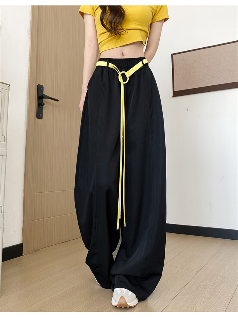 Langsha White Curved Blade Pants Women Summer 2026 New Quick-Dry High-Waist Draped Loose Thin Casual Yamamoto Wide-Leg Pants 13