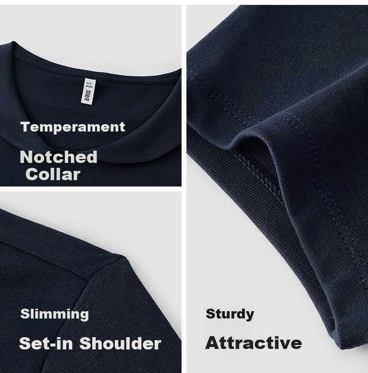 Semir Women's Summer Short Solid Color Doll Collar Short Sleeve Slim Fit Polo Shirt 2026 Gentle Clothing 109326115001 5