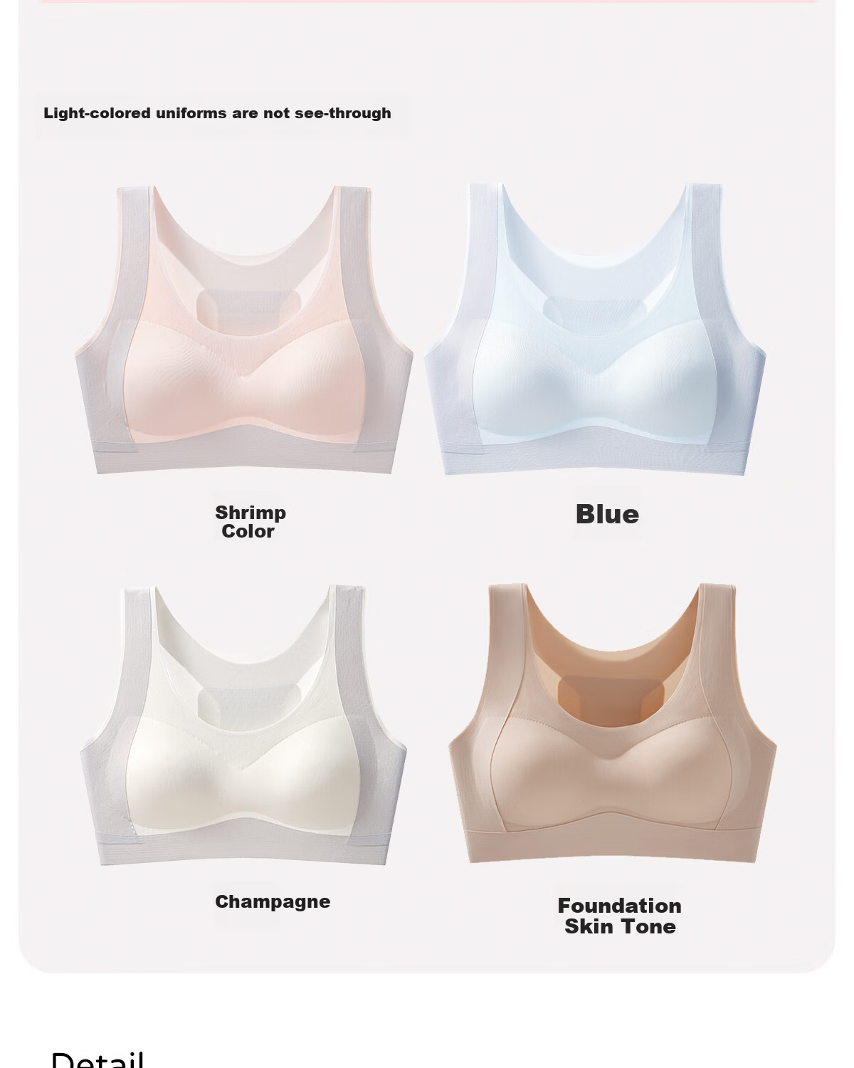GRACEWELL Adolescent Girls' Development Period Sports Bra, Anti-Shock Vest for Middle and High School Students, Large Kids' Underwear, Skin Color, 2XL 13