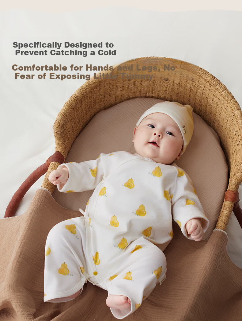Shiyuejiejing Baby Romper Onesie Spring And Summer Newborn Infant Clothing for Boys And Girls All Seasons Long Sleeve Pure Cotton Class A 15