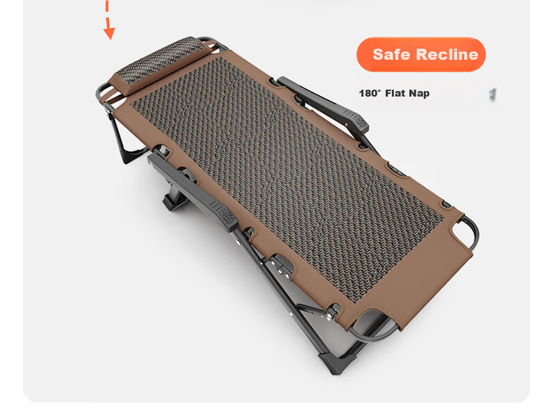 Wenna Folding Chair Bed, Office Nap Single Bed, Foldable Recliner, Portable Companion Bed, Thickened Cotton Pad 13