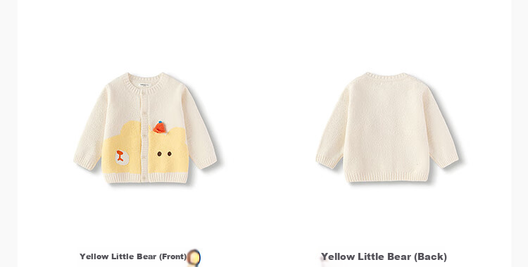Balabala BalaOne Baby Sweater Children's Knit Cardigan 2025 Winter Cute Top 208425103202 6
