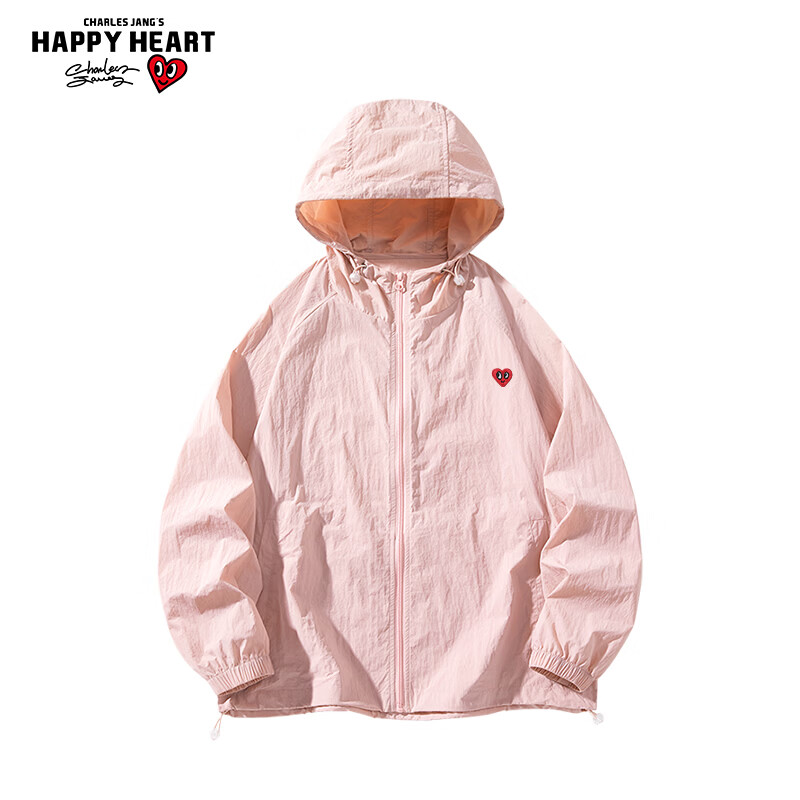 Charles Peach Heart [Wang Churan Same Style] Outdoor Skin Jacket Unisex Casual UPF50+ Sun Protection Pink 4XL