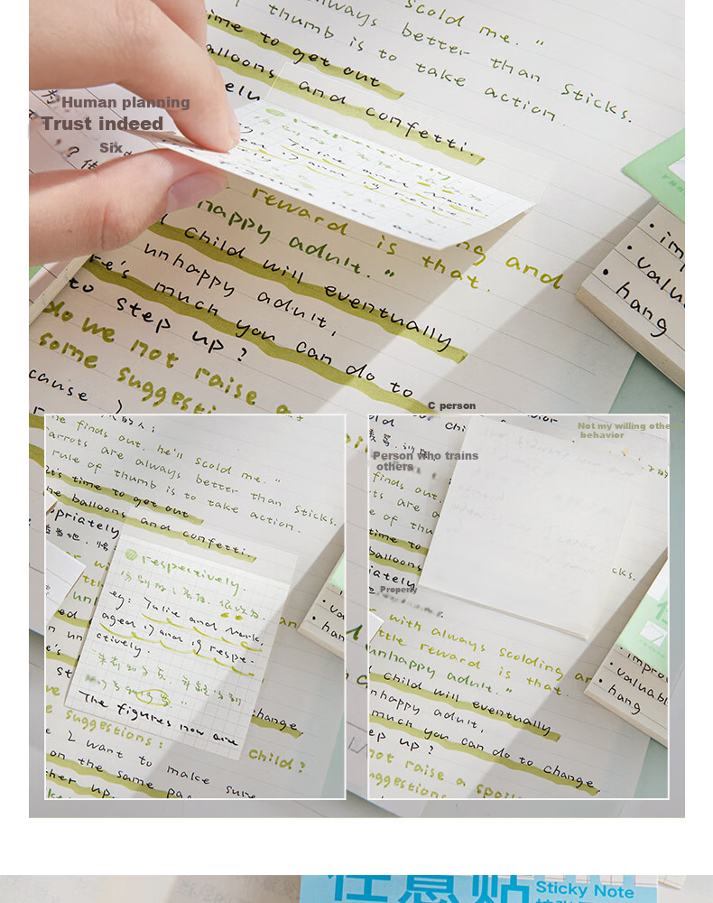 Class 3-2 Expandable Sticky Notes Label Paper High-Quality Adhesive Notes for Students Exam Study Reusable Strong Adhesion Grid Expandable Sticky Notes 40 Sheets 2
