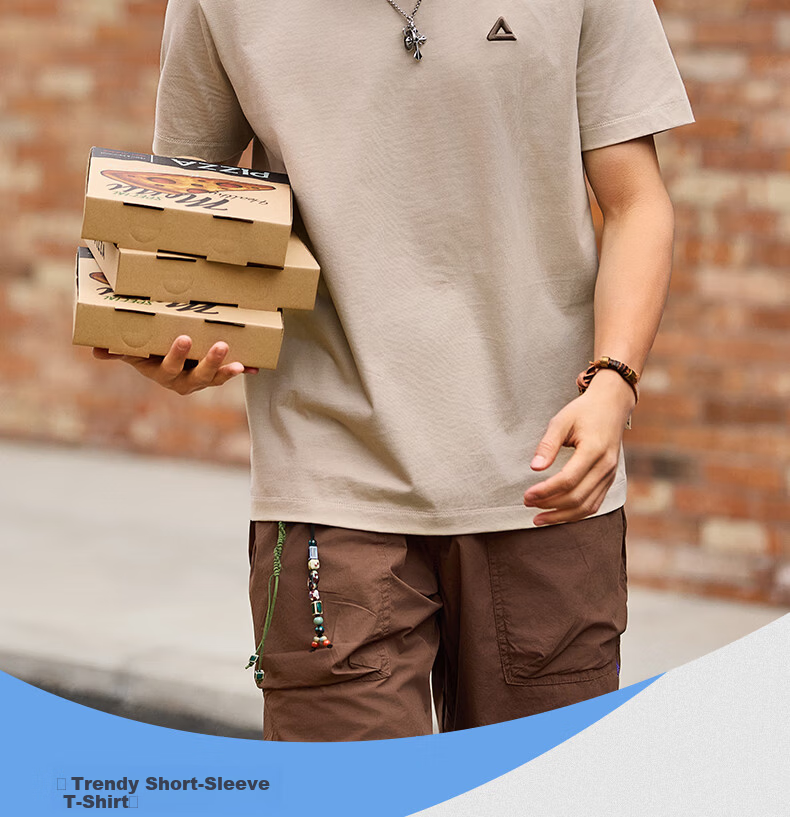 PEAK Men's Summer Short Sleeve Pure Cotton Casual Loose Breathable Outdoor Xinjiang Cotton Sports Base T-Shirt DF652430 34