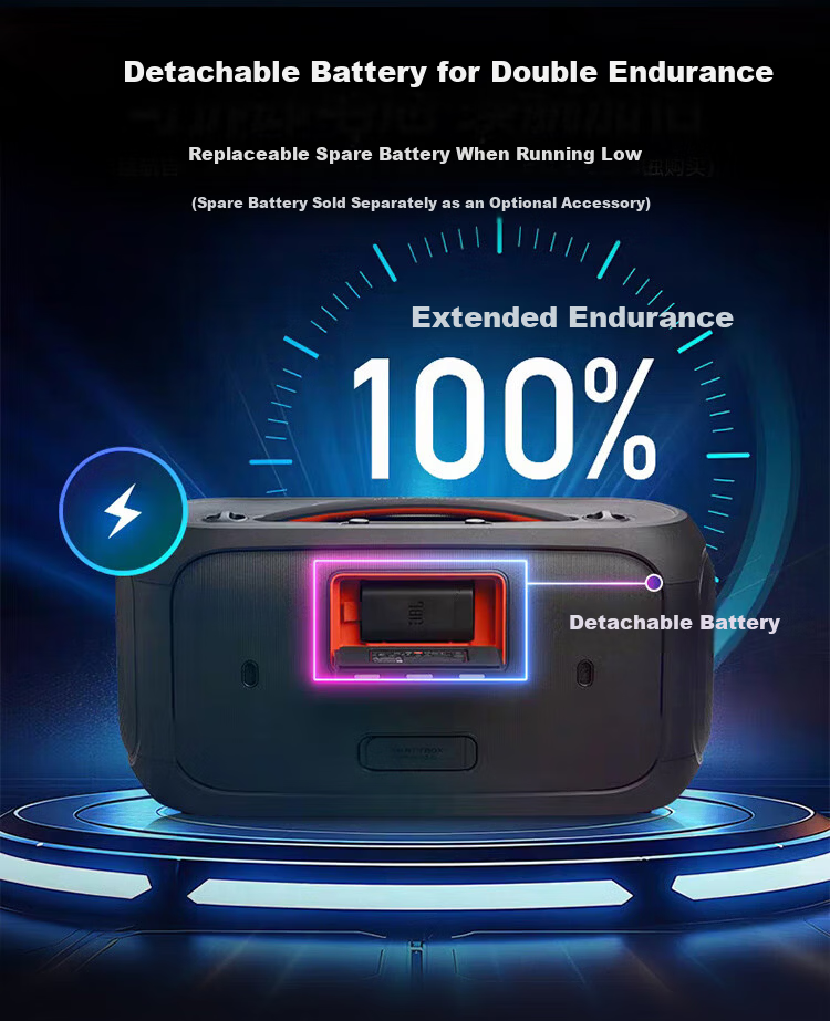 JBL PARTYBOX ON THE GO 2nd Gen Wireless Bluetooth Speaker Long Battery Life Bass Outdoor Portable Mobile Karaoke Party Smart Speaker 11