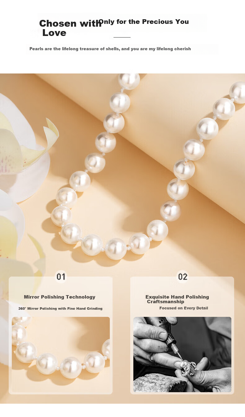 N2it Imitation Pearl Bead Necklace for Women, Mom Style Pendant, Practical Mother's Day Birthday Gift for Mother-in-Law, Elders 4