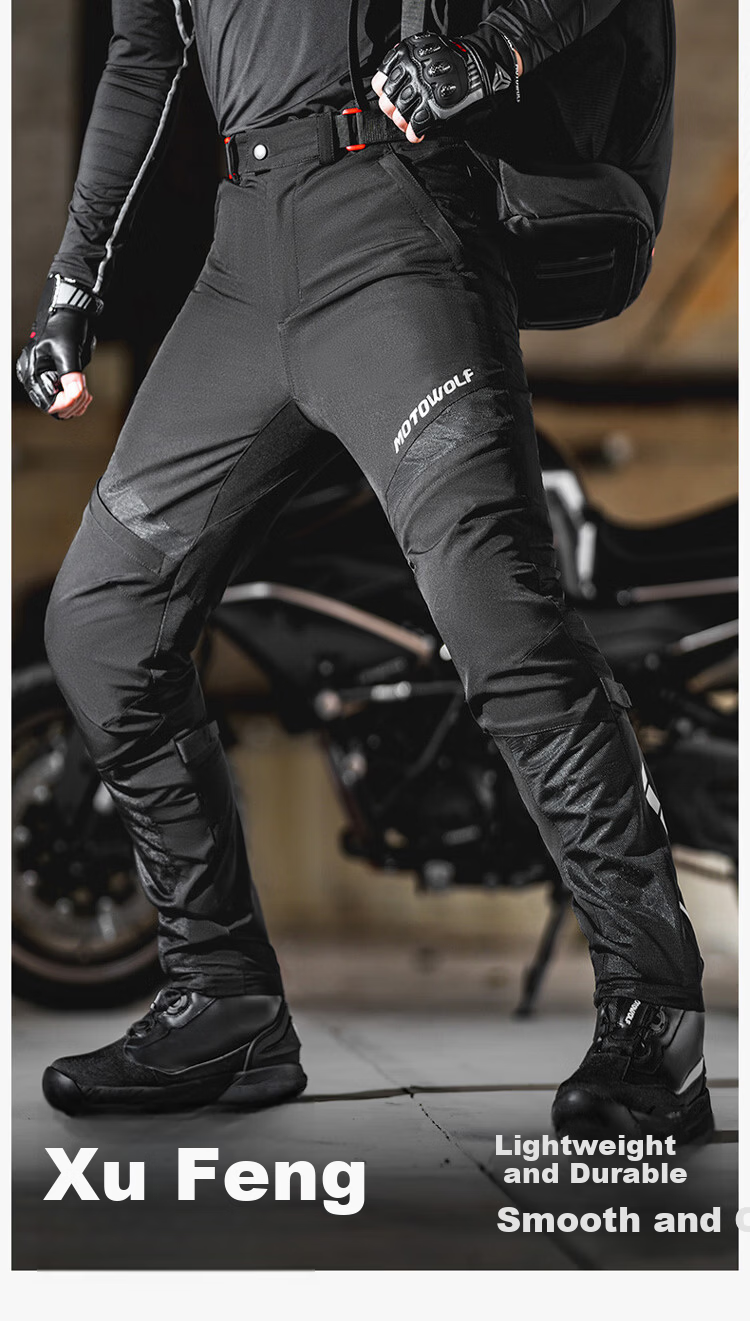 MOTOWOLF Summer Motorcycle Riding Pants Men Breathable Casual Biker Protective Riding Gear Four-Season Racing Pants 2