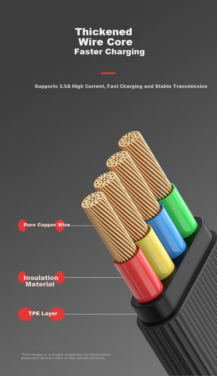 Newmine Type-C PD60W Retractable Fast Charging Cable for Apple iPhone 15/16 Huawei Honor Smartphones Tablets Laptops Gray 3