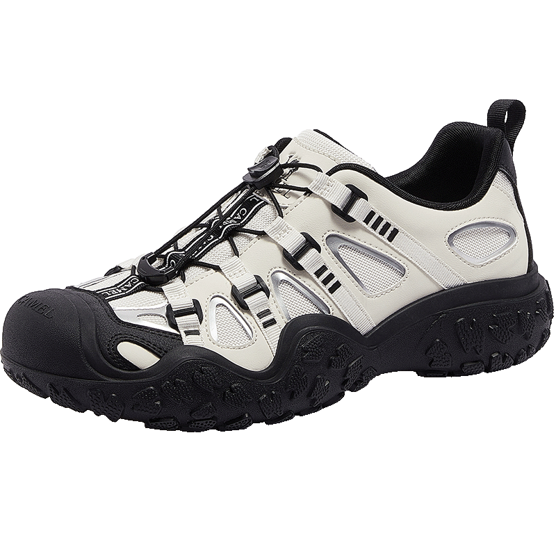 CAMEL Ugly Cute Patchwork Thick Sole Outdoor Casual Hiking Shoes L16S076038 Off-White/Black (Men's) 41