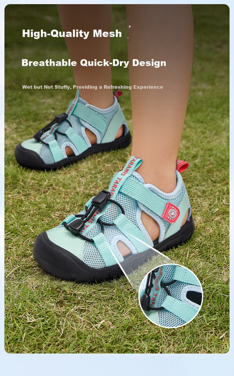 TARANIS Kids Summer Breathable Water Sports Boys Comfortable Non-Slip Creek Shoes Outdoor Camping Sandals Blue Size 29 2