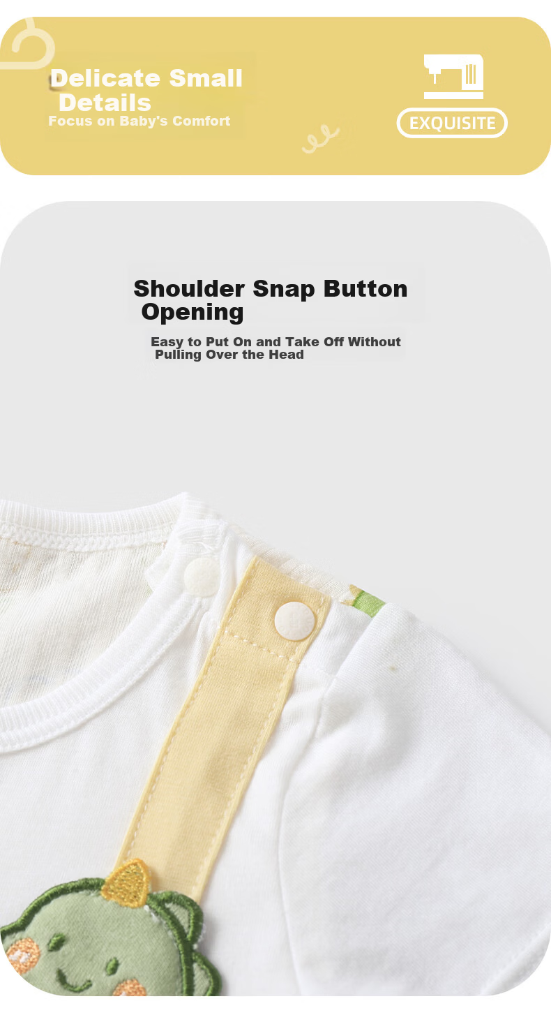 Youqi Baby Clothes Summer Thin Short Sleeve Breathable Infant Romper Stylish Summer Jumpsuit for Babies and Toddlers 3