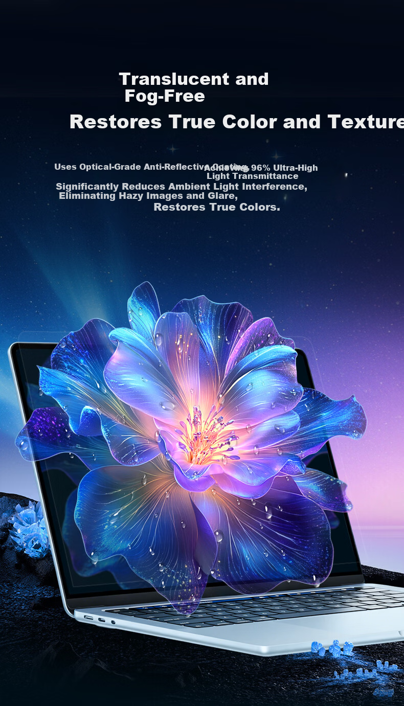 ALittleFlower [Anti-Glare|AR Anti-Reflective Film] Macbook Pro Screen Protector, 16-Inch M5/4/3/2/1 Protective Film, for 2026/24/23 Models of Apple Laptops, Eye Protection Film 11