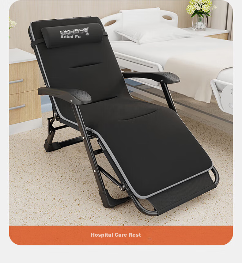 OKeefe Folding Bed Recliner Single Office Nap Bed Folding Chair Nap Chair Camp Bed Nap Sleeping Bed Sit and Lie 13