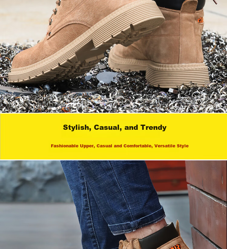 BlueOwl Shield Men's High-Top Breathable Durable Anti-Smash Steel Toe Anti-Puncture Safety Work Construction Functional Shoes 9160 Size 45 9