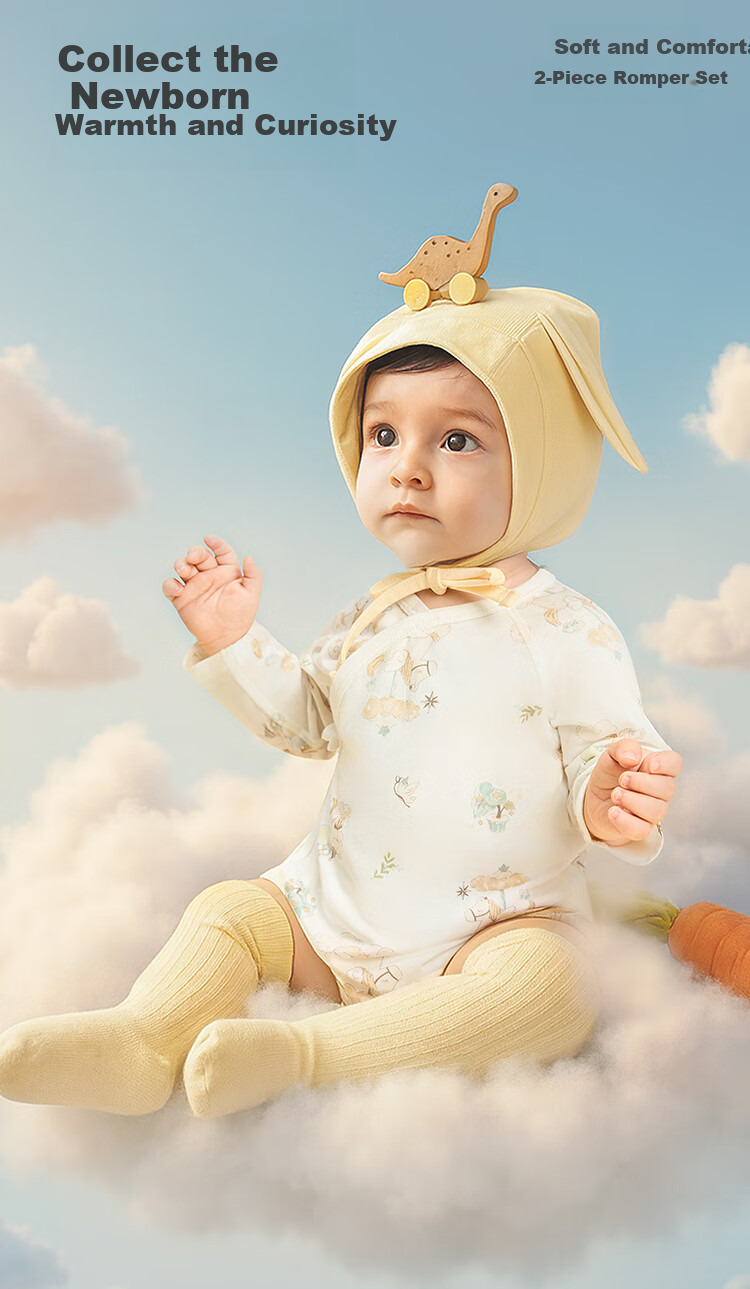 BALABALA 【balaOne】 Baby Two-Piece Red Triangle Romper New Year Spring Outfit 2
