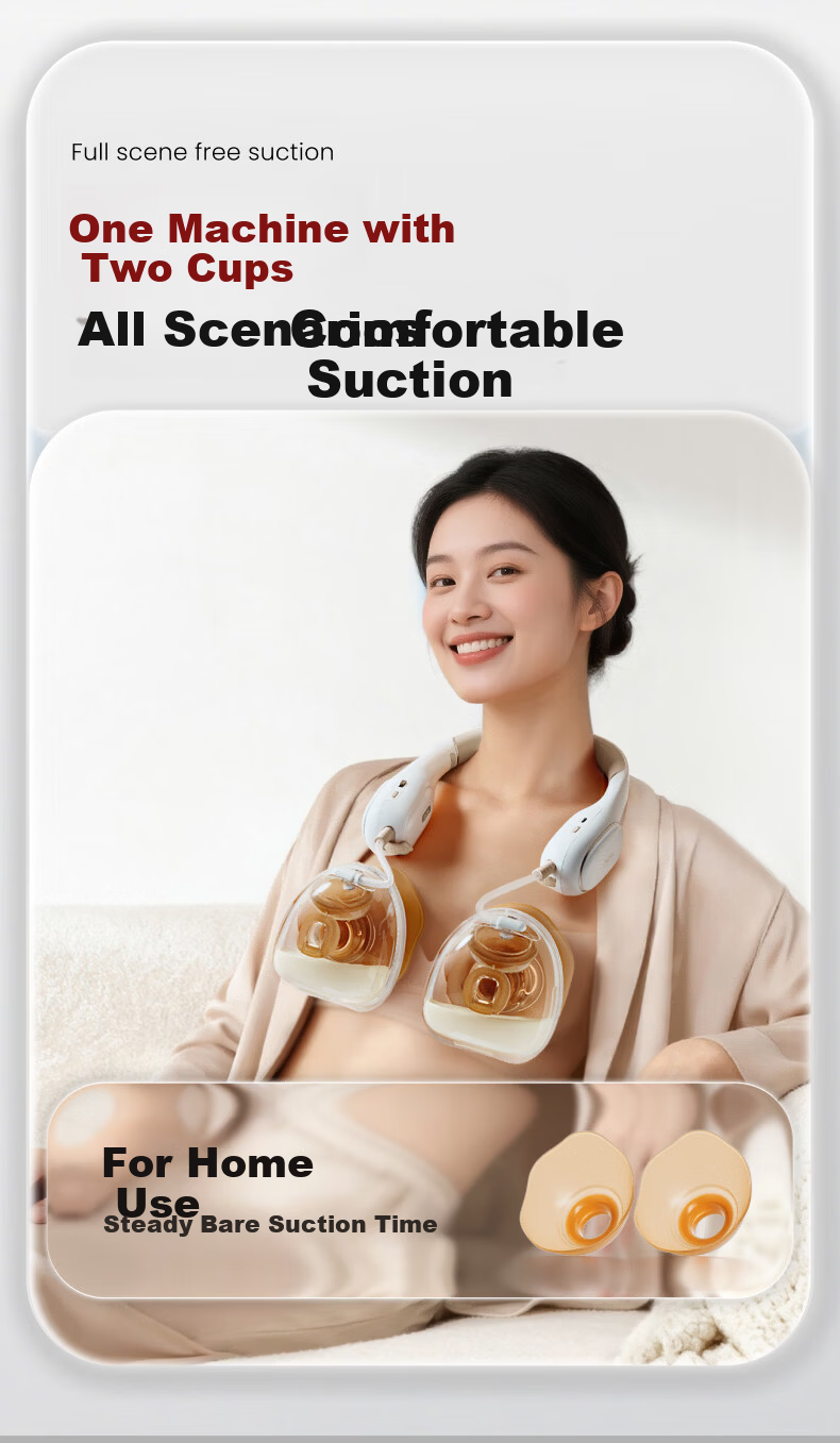 Xinbei Electric Breast Pump Hands-Free Pain-Free Fully Automatic Portable Neck-Hanging Double-Sided High Suction 8168-1 7