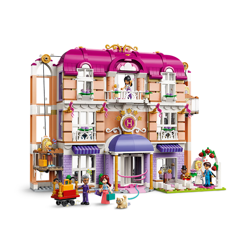 LEGO Friends 42704 Heartlake City Grand Hotel Building Blocks Toy for Boys and Girls Birthday Gift Display
