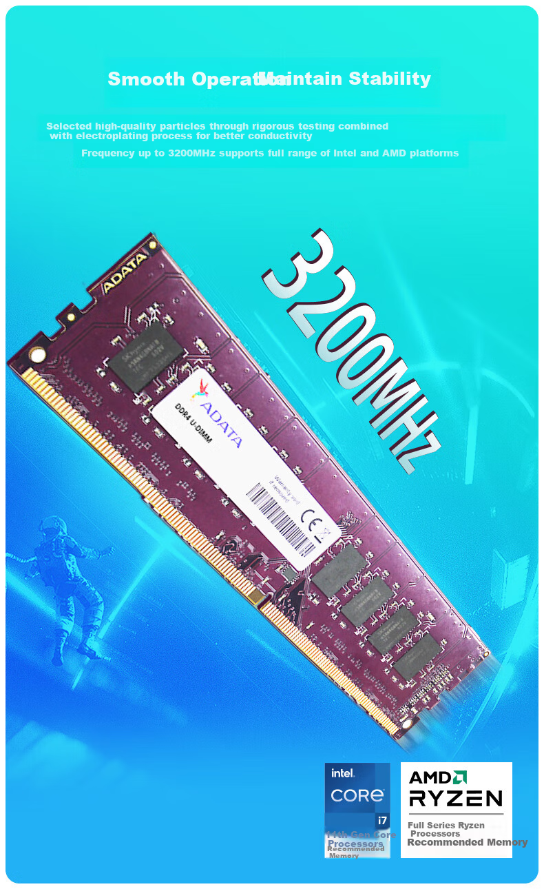 ADATA XPG Weilong Z1 DDR4 3600 16GB Gold Desktop Memory *2 5