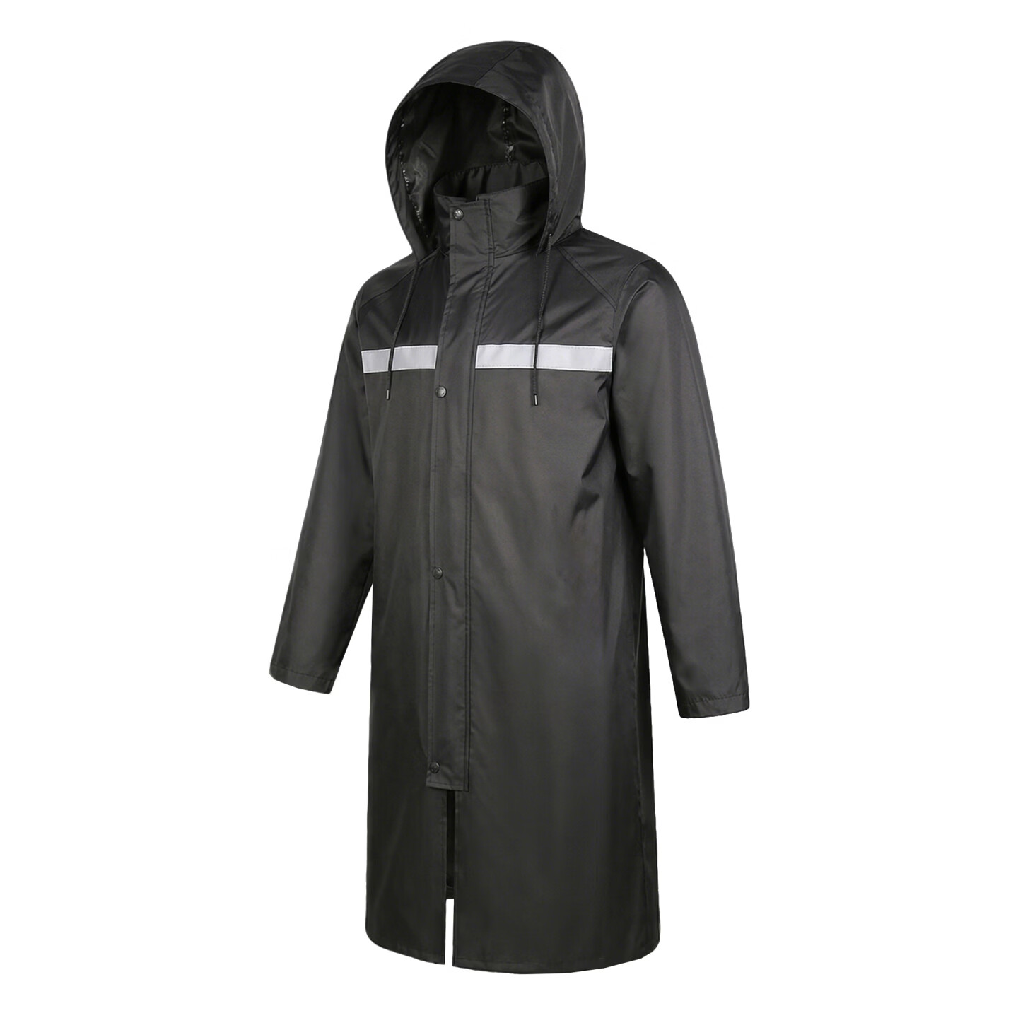 Shengli Adult Raincoat Anti-Rainstorm Oxford Fabric Integrated Full-Body Reflective Waterproof Outdoor Construction Rain Poncho AR1-005 Black 3XL 8