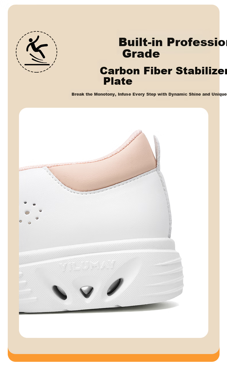 Bulan Ni Carbon Fiber Nurse Shoes Women Shock Absorption Non-Slip Wear-Resistant Breathable Soft Sole Medical Shoes G318 Pink Size 39 5