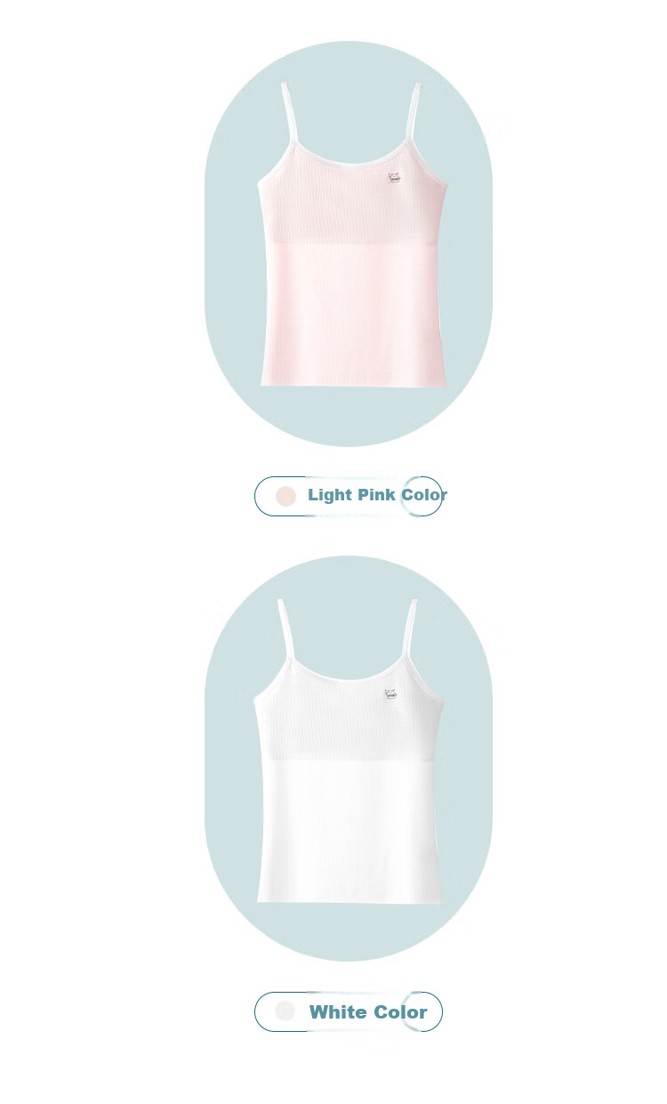 GUJIN 2-Pack Developmental Stage 1 Girls' Bras for 9-Year-Old Elementary School Students Children's Underwear Tank Tops 9