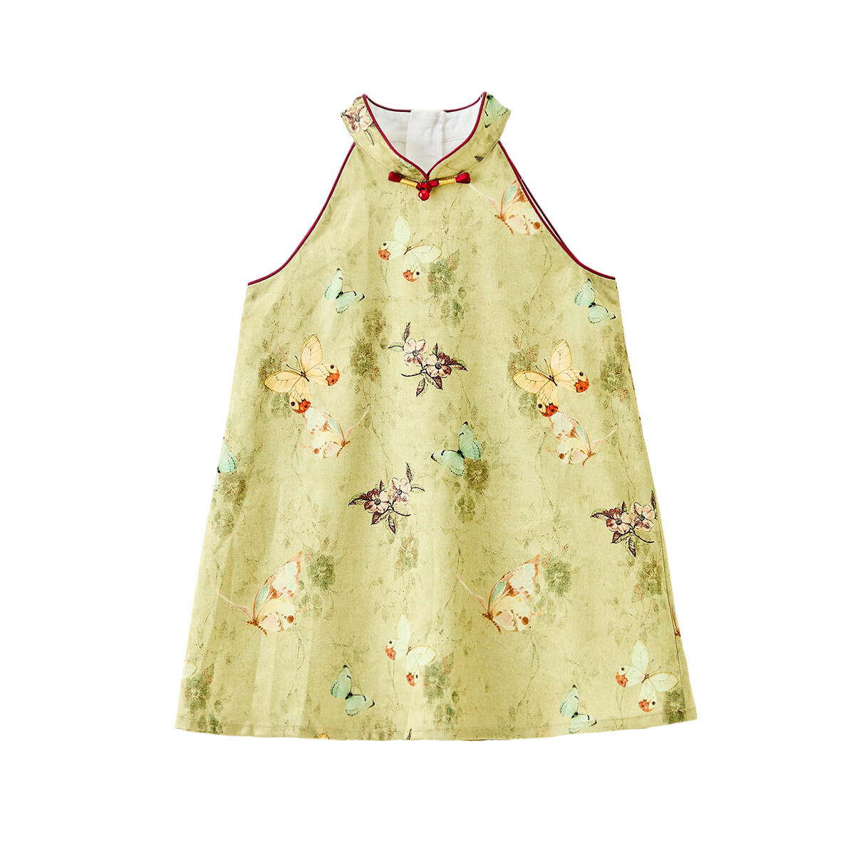 ASK JUNIOR Chinese Style New Mid-Autumn Children's Halter Dress Summer Toddler Qipao Dress 7